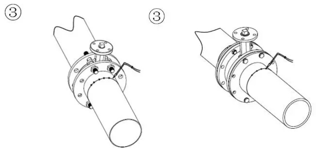 開關(guān)型電動蝶閥安裝示意圖