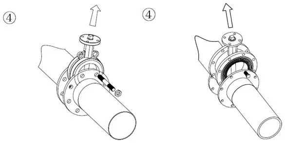 開關(guān)型電動蝶閥安裝示意圖